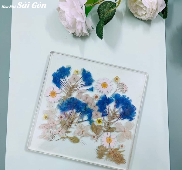 Tranh hoa khô ép Resin Epoxy - Mã: 013