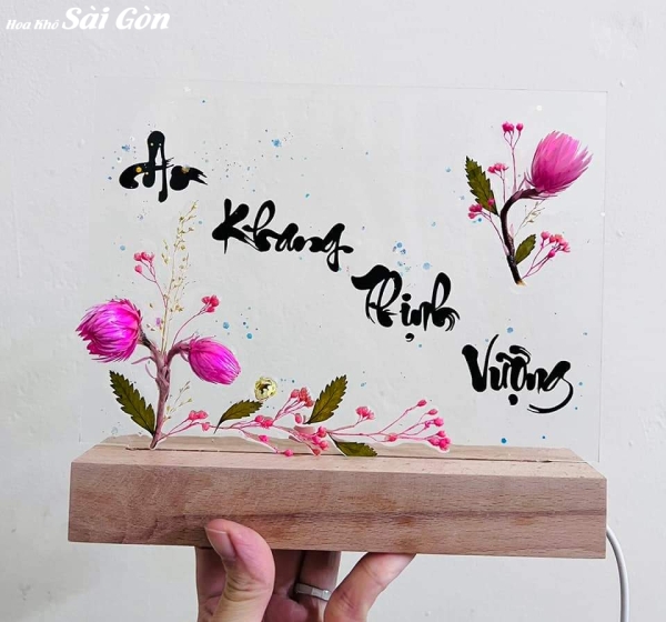 Tranh hoa khô ép Resin Epoxy - Mã: 019