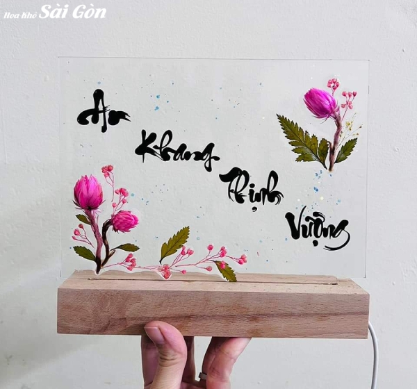 Tranh hoa khô ép Resin Epoxy - Mã: 020