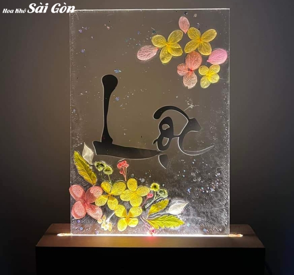Tranh hoa khô ép Resin Epoxy - Mã: 021