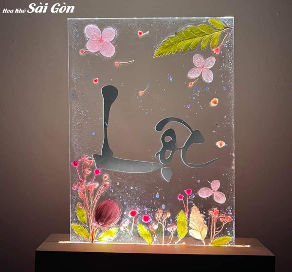 Tranh hoa khô ép Resin Epoxy - Mã: 025