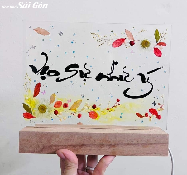 Tranh hoa khô ép Resin Epoxy - Mã: 027