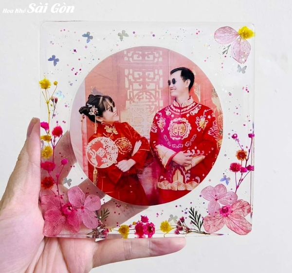 Tranh hoa khô ép Resin Epoxy - Mã: 08